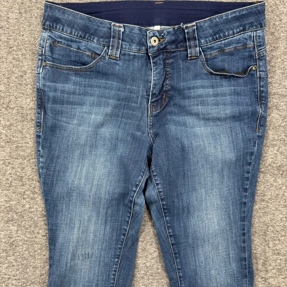 Jag Jeans Womens 18 Mid Rise Skinny Pull On Jeans Medium Wash Blue Stretch Denim